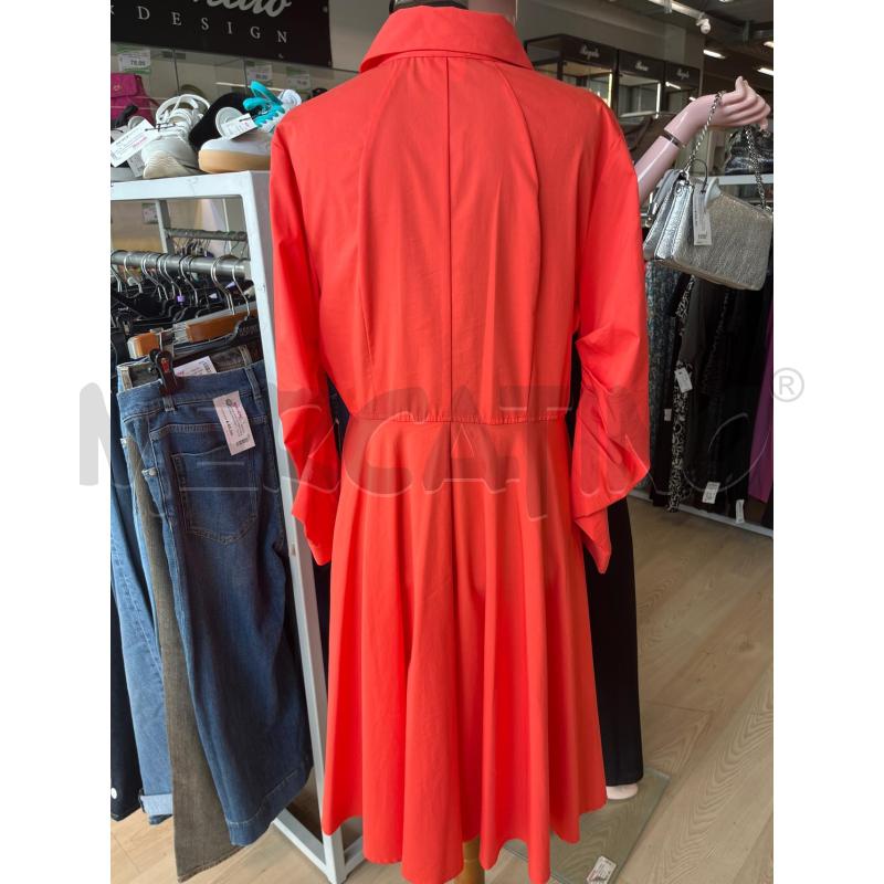VESTITO DONNA ANONYME ARANCIONE MANICA LUNGA MODELLO SVASATO BOTTONI PER TUTTA LA LUNGHEZZA | Mercatino dell'Usato Teramo 2