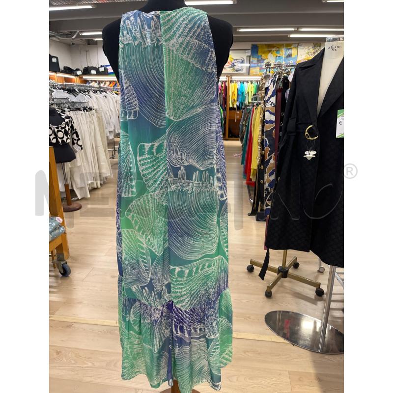 VESTITO DONNA BEATRICE VERDE BLU FANTASIAB BIANCA | Mercatino dell'Usato Teramo 2