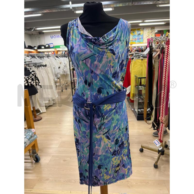 VESTITO DONNA CAMOMILLA FANTASIA VERDE BLU VIOLA FIORI  | Mercatino dell'Usato Teramo 1