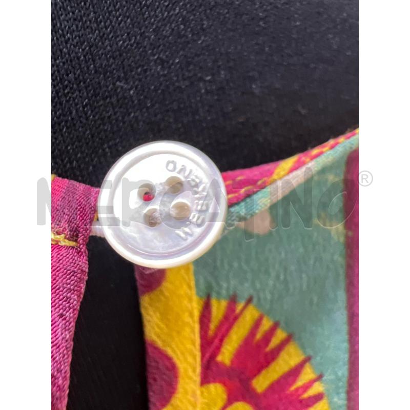 VESTITO DONNA FANTASIA MULTICOLOR VERDE ACQUA ARANCIONE FIORI FUCSIA | Mercatino dell'Usato Teramo 3