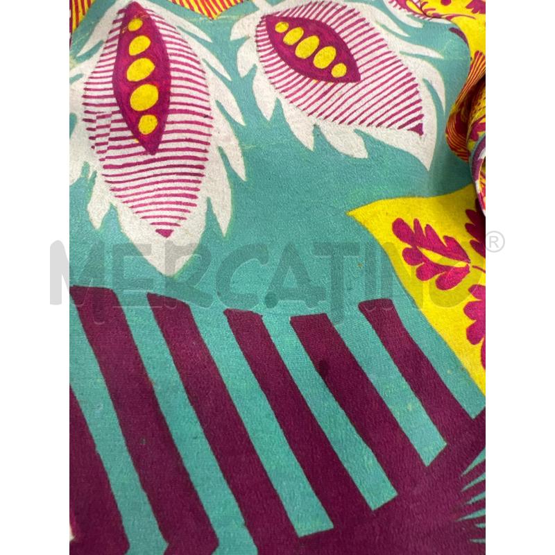 VESTITO DONNA FANTASIA MULTICOLOR VERDE ACQUA ARANCIONE FIORI FUCSIA | Mercatino dell'Usato Teramo 4
