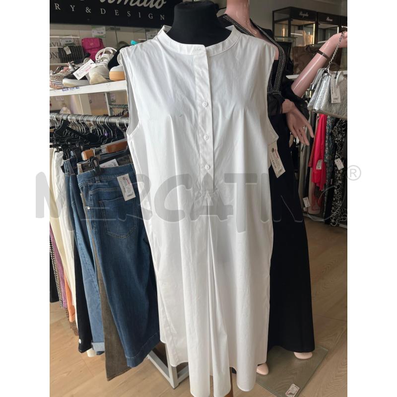VESTITO DONNA MAIDA MILA BIANCO SMANICATO BOTTONI | Mercatino dell'Usato Teramo 1