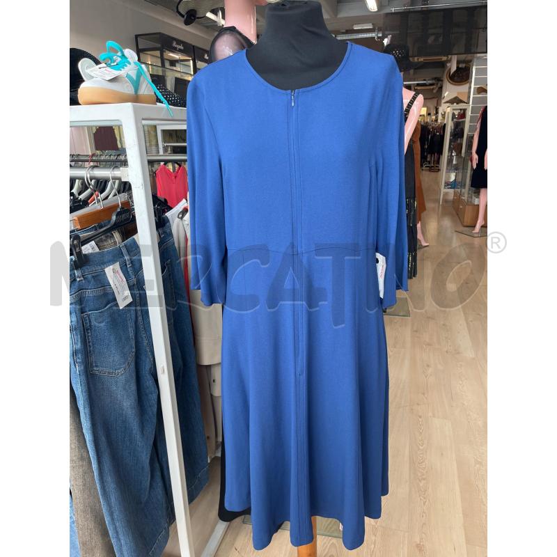 VESTITO DONNA MALIPARMI BLU ELETTRICO MANICA LUNGA CUCITURE VERTICALI | Mercatino dell'Usato Teramo 1