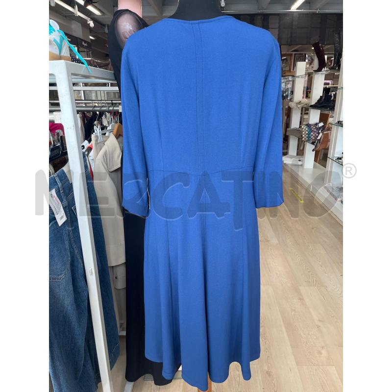 VESTITO DONNA MALIPARMI BLU ELETTRICO MANICA LUNGA CUCITURE VERTICALI | Mercatino dell'Usato Teramo 2