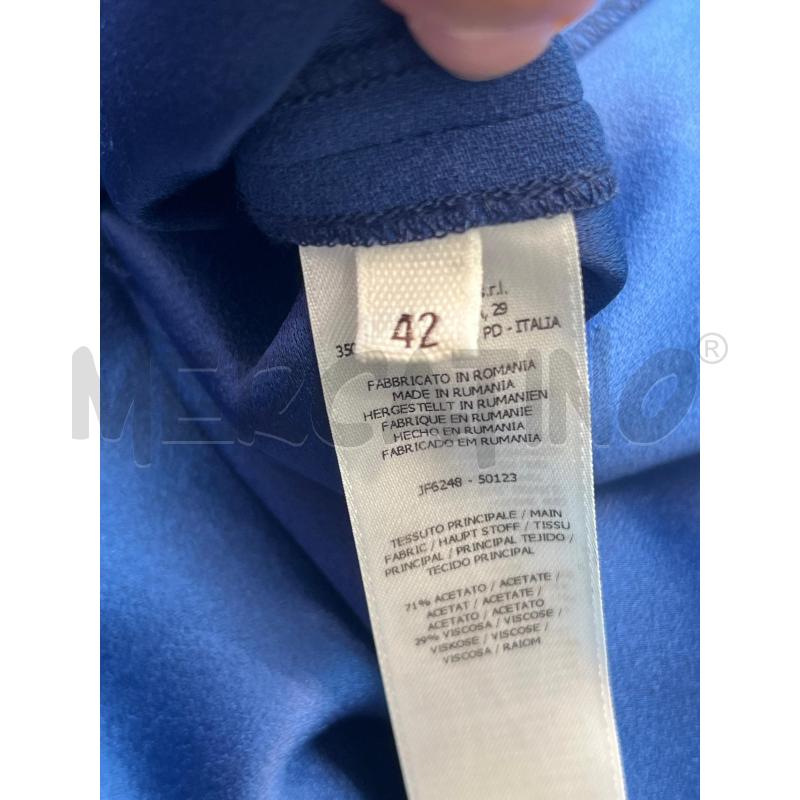 VESTITO DONNA MALIPARMI BLU ELETTRICO MANICA LUNGA CUCITURE VERTICALI | Mercatino dell'Usato Teramo 4