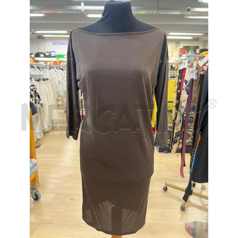 VESTITO DONNA MARRONE MANICA 3/4 | Mercatino dell'Usato Teramo 1