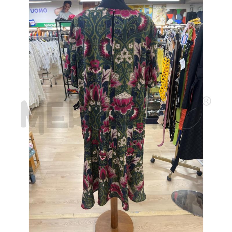 VESTITO DONNA WEEKEND MAX MARA VERDE FIORI FUCSIA MANICA CORTA 100 SETA | Mercatino dell'Usato Teramo 2