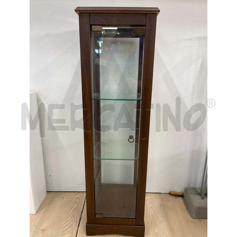 VETRINETTA COLONNINA LEGNO ARTE POVERA TUTTO VETRO | Mercatino dell'Usato Teramo 1
