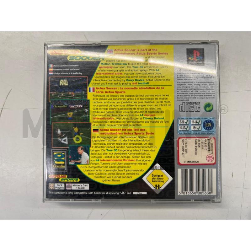VIDEO GIOCO PLAYSTATION ACTUA SOCCER PLATINUM COMPLETO | Mercatino dell'Usato Teramo 3