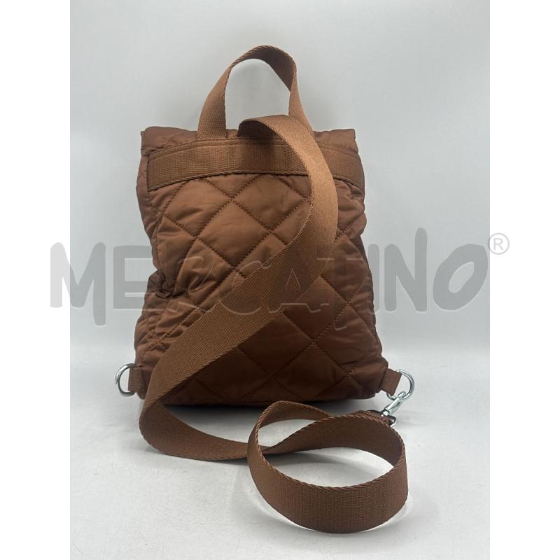ZAINETTO DONNA KIPLING MARRONE TRAPUNTATO PICCOLO INSERTI ARGENTATI  | Mercatino dell'Usato Teramo 2