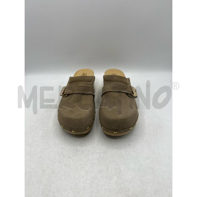 ZOCCOLI DONNA SCHOLL COL TORTORA SCAMOSCIATO INSERTI DORATI | Mercatino dell'Usato Teramo 1
