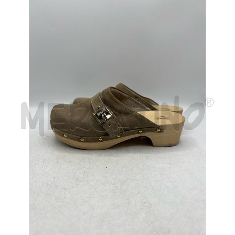 ZOCCOLI DONNA SCHOLL COL TORTORA SCAMOSCIATO INSERTI DORATI | Mercatino dell'Usato Teramo 2