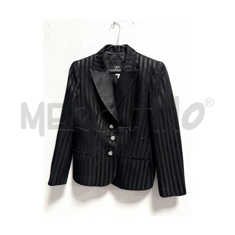 BLAZER D GAI MATTIOLO NERO GESSATO CON BOTTONI GIOIELLO | Mercatino dell'Usato Rovereto 2