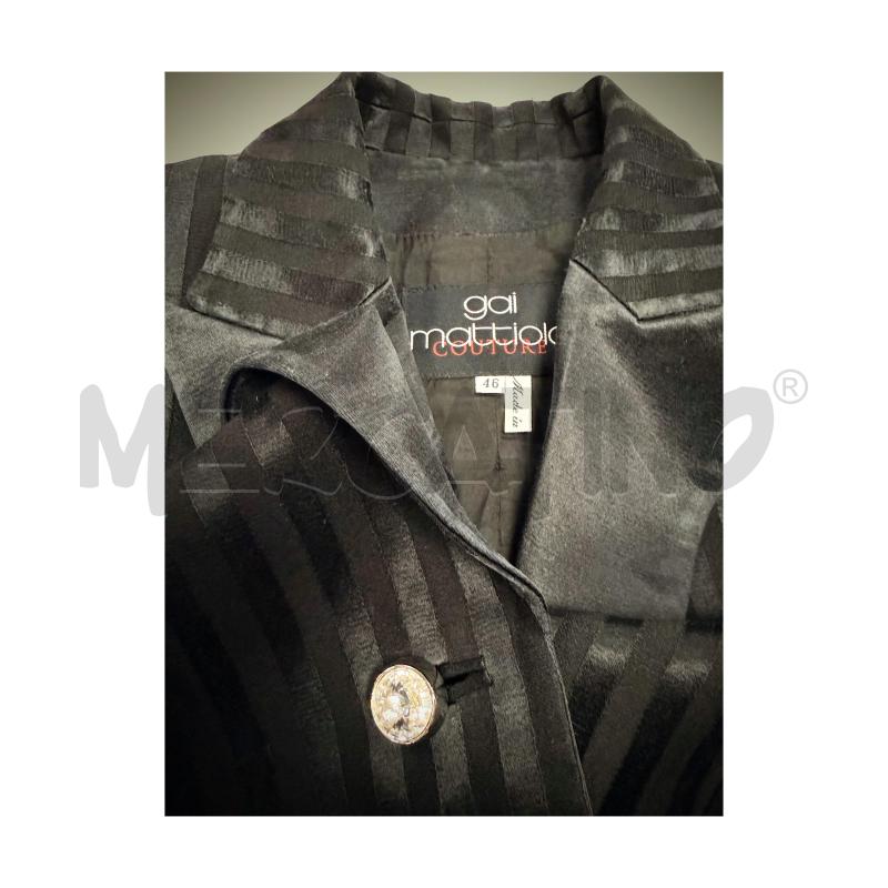 BLAZER D GAI MATTIOLO NERO GESSATO CON BOTTONI GIOIELLO | Mercatino dell'Usato Rovereto 4
