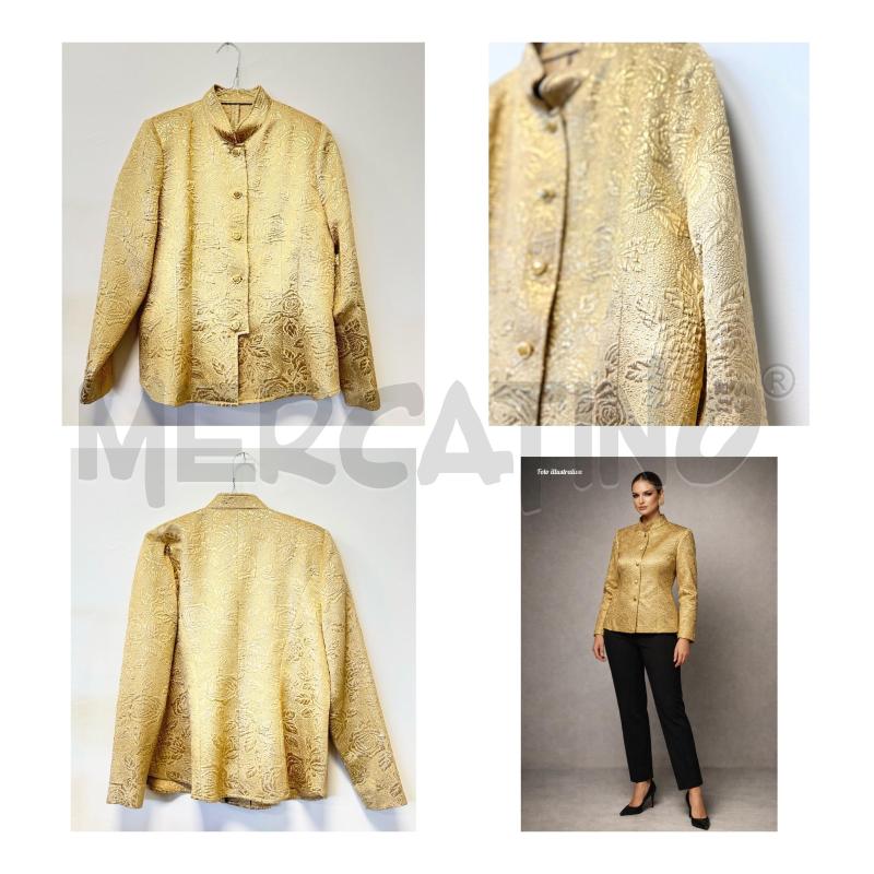 BLAZER D ORO BROCCATO SARTORIALE | Mercatino dell'Usato Rovereto 1