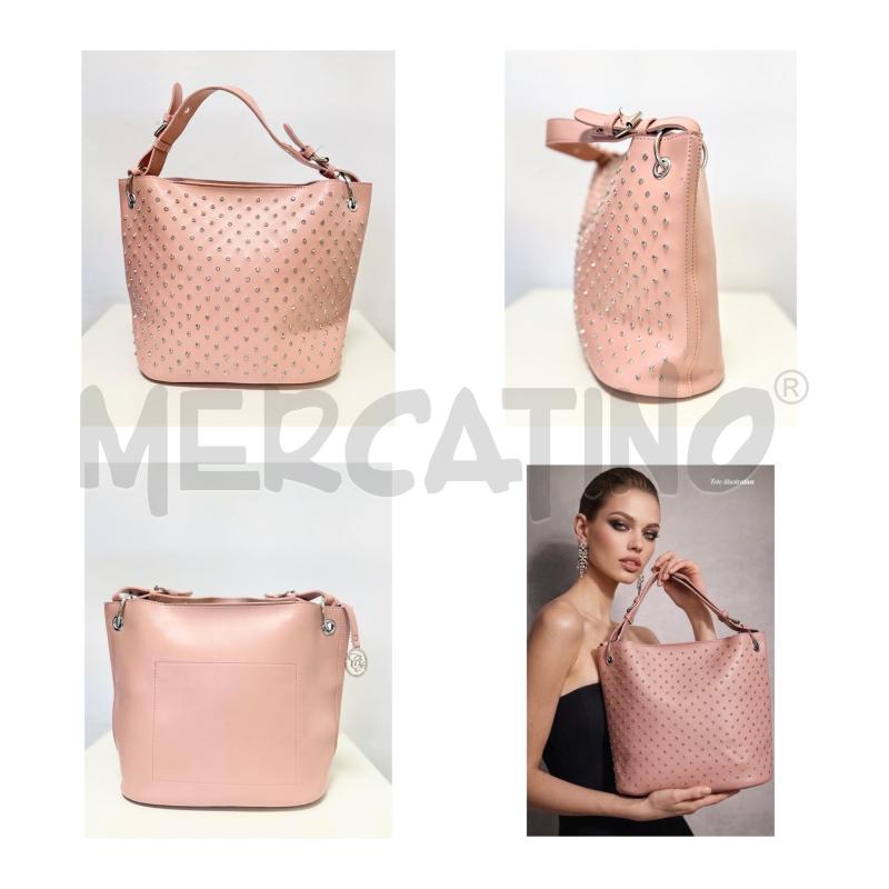 BORSA D A SPALLA CAMOMILLA ROSA CON ZIRCONI  | Mercatino dell'Usato Rovereto 1