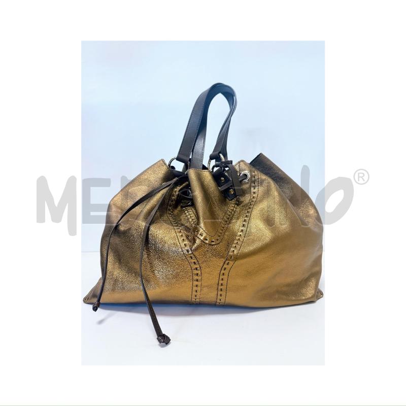 BORSA D SPALLA YSL MARRONE/ORO DOUBLEFACE | Mercatino dell'Usato Rovereto 2