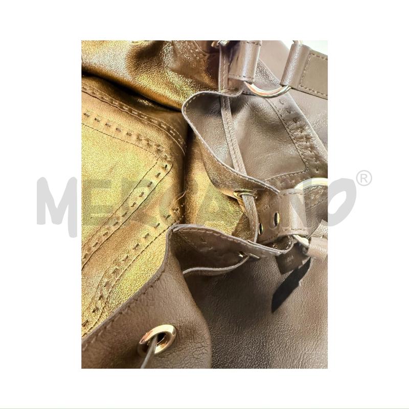 BORSA D SPALLA YSL MARRONE/ORO DOUBLEFACE | Mercatino dell'Usato Rovereto 5