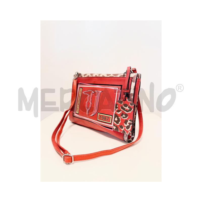 BORSA D TRACOLLA TRUSSARDI ROSSA ECO CON LOGO FRONTALE | Mercatino dell'Usato Rovereto 3