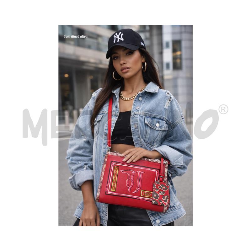 BORSA D TRACOLLA TRUSSARDI ROSSA ECO CON LOGO FRONTALE | Mercatino dell'Usato Rovereto 5