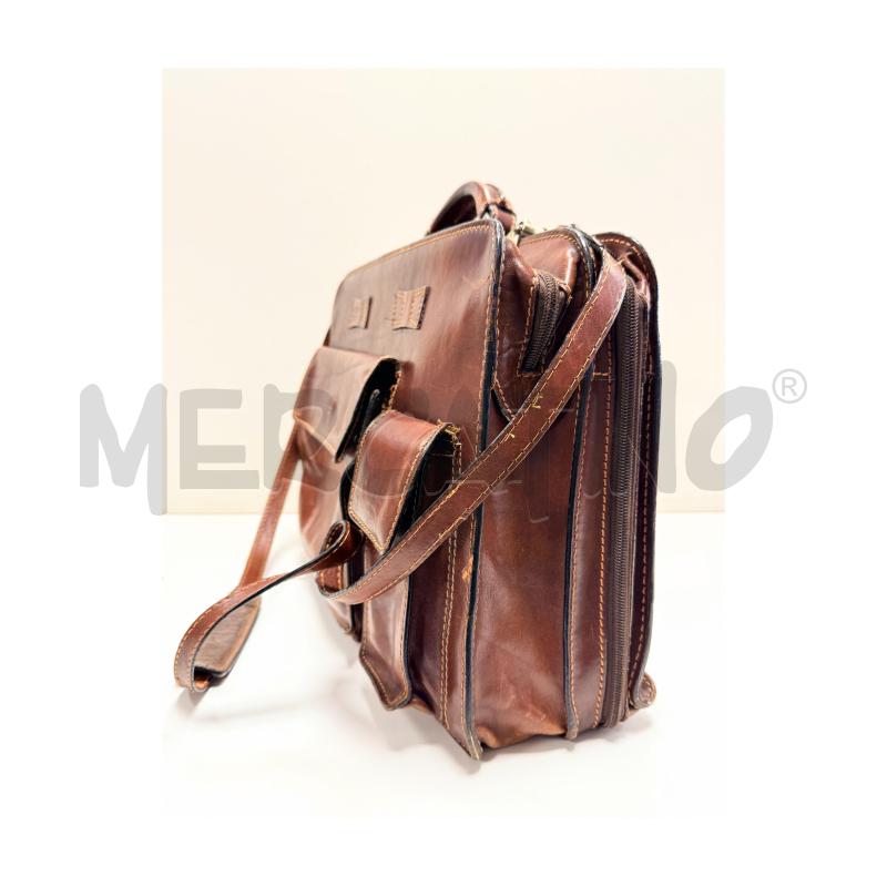 BORSA PELLE DA LAVORO TONY PEROTTI MARRONE CUOIO | Mercatino dell'Usato Rovereto 3