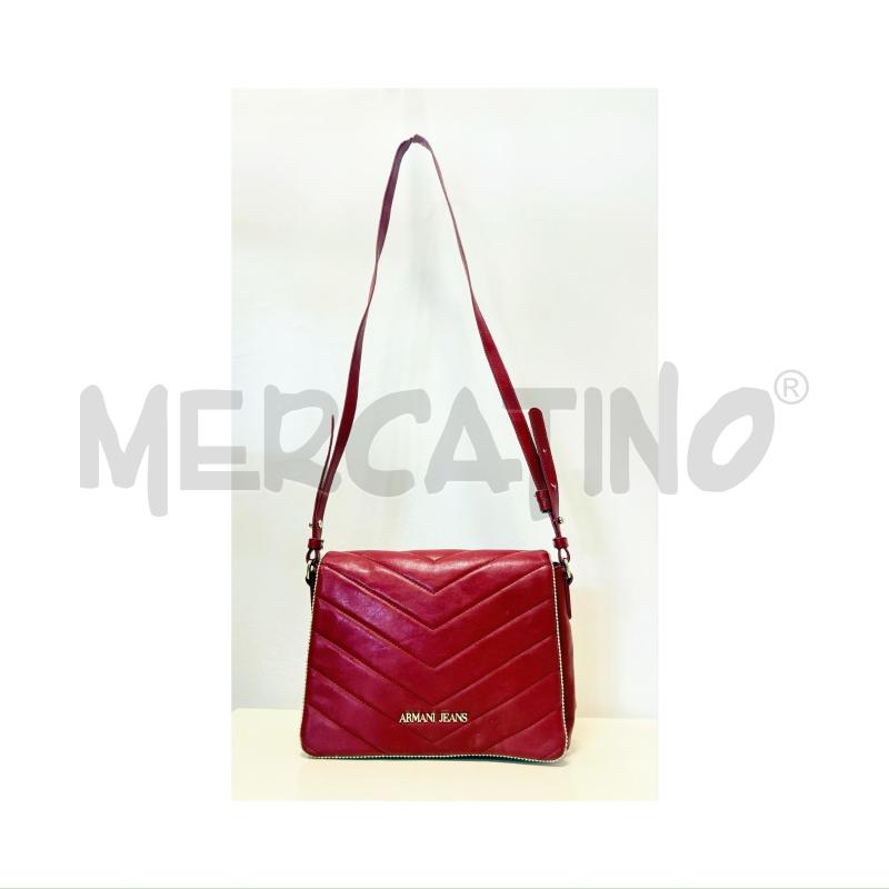 BORSA TRACOLLA ARMANI JEANS BORDEAUX CON LOGO  | Mercatino dell'Usato Rovereto 2