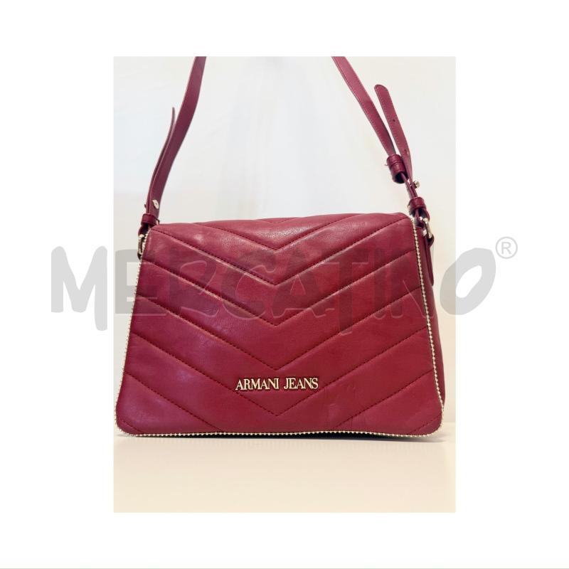 BORSA TRACOLLA ARMANI JEANS BORDEAUX CON LOGO  | Mercatino dell'Usato Rovereto 3