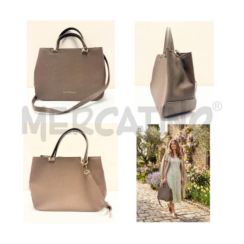 BORSA TRACOLLA TRU TRUSSARDI TAUPE | Mercatino dell'Usato Rovereto 1