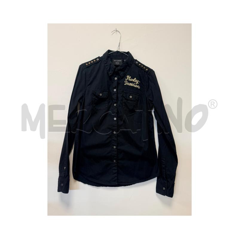 CAMICIA D HARLEY NERA CON RICAMO SABBIA TAGLIA S | Mercatino dell'Usato Rovereto 2