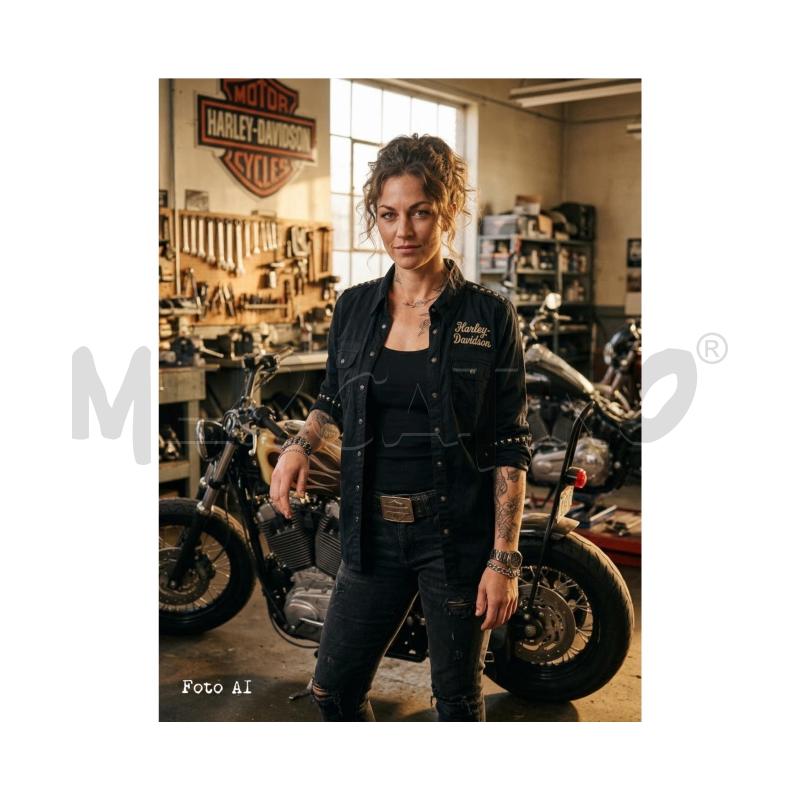 CAMICIA D HARLEY NERA CON RICAMO SABBIA TAGLIA S | Mercatino dell'Usato Rovereto 5