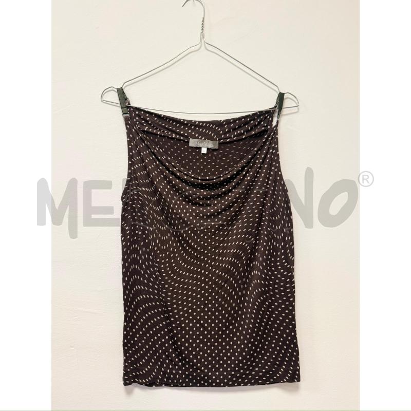 CANOTTA D MAX MARA MARRONE POIS PANNA | Mercatino dell'Usato Rovereto 2