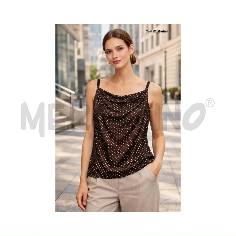 CANOTTA D MAX MARA MARRONE POIS PANNA | Mercatino dell'Usato Rovereto 4