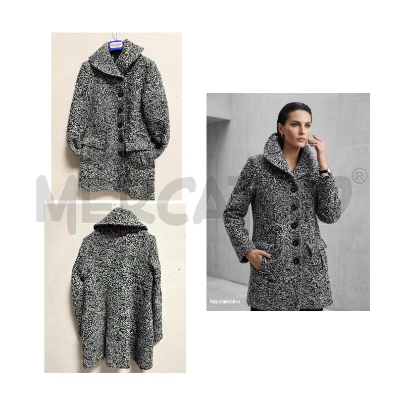 CAPPOTTO D AMISU BIA/NERO LANA LAVORATA | Mercatino dell'Usato Rovereto 1