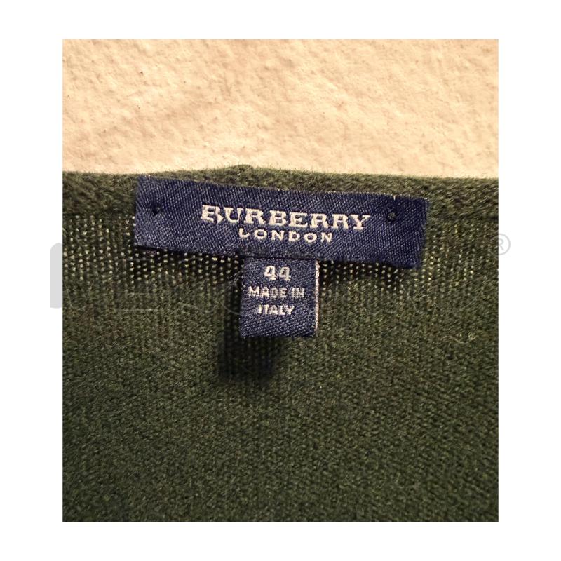 CARDIGAN D BURBERRY VERDE BOSCO LANA  | Mercatino dell'Usato Rovereto 3