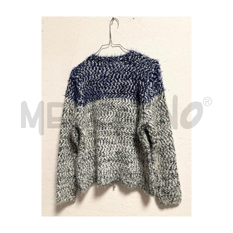 CARDIGAN D NABABILA AZZURRO/BIANCO ZIP XL | Mercatino dell'Usato Rovereto 4