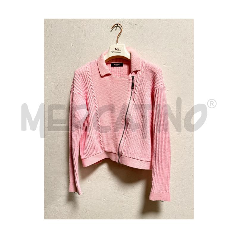 CARDIGAN D TWINSET ROSA ZIP LATERALE  | Mercatino dell'Usato Rovereto 2