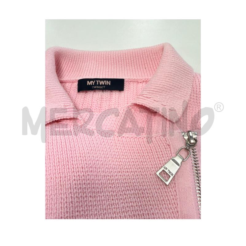 CARDIGAN D TWINSET ROSA ZIP LATERALE  | Mercatino dell'Usato Rovereto 4