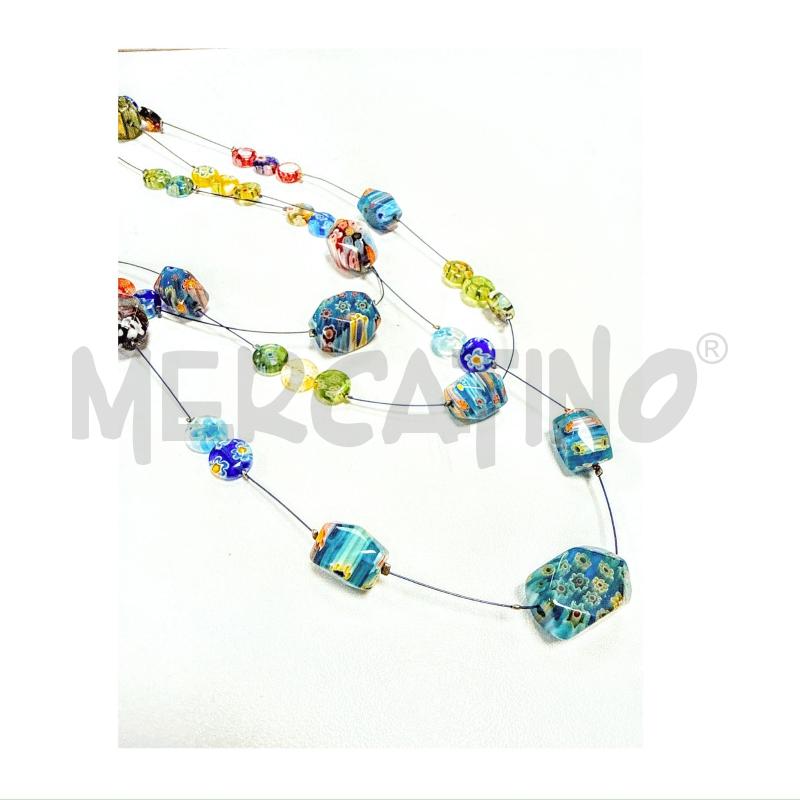 COLLANA 3 FILI MILLEFIORI VETRO | Mercatino dell'Usato Rovereto 2
