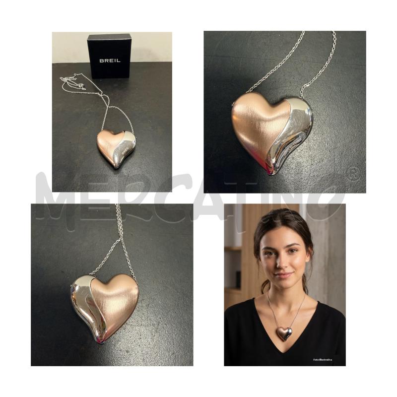 COLLANA BREIL CUORE ROSA CIPRIA/ACCIAIO | Mercatino dell'Usato Rovereto 1