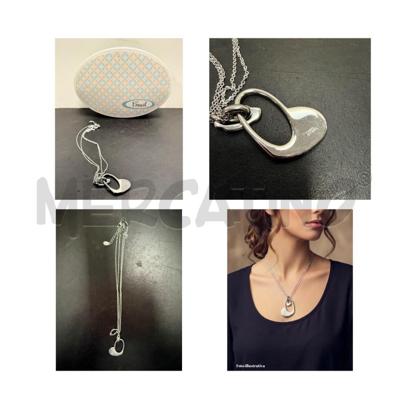 COLLANA FOSSIL CON CUORE PENDENTE | Mercatino dell'Usato Rovereto 1