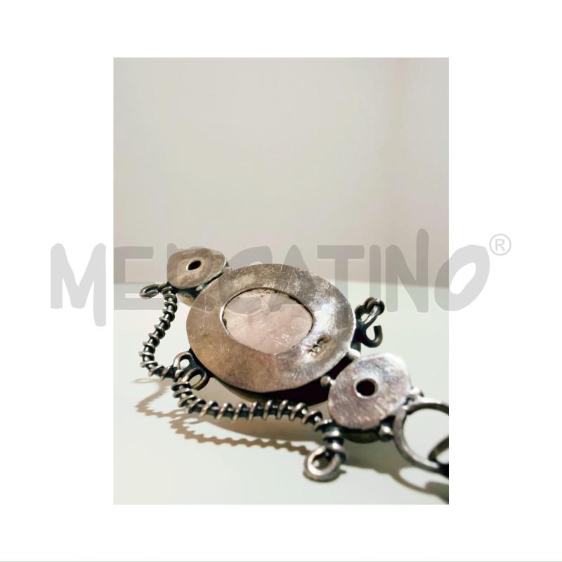 COLLANA MARRONE CORDONE CON CIONDOLO AMETISTA ROSA | Mercatino dell'Usato Rovereto 4