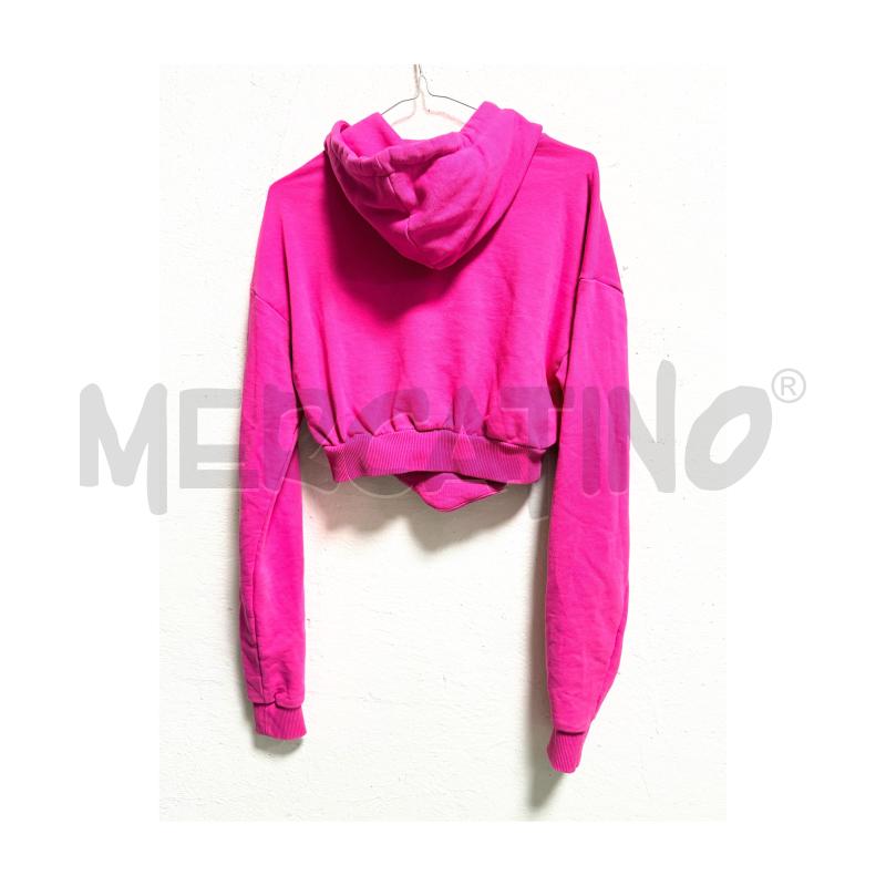 FELPA D BOXEUR FUXIA CROP CPN CAPPUCCIO SCRITTA IN BRILLANTINI | Mercatino dell'Usato Rovereto 3