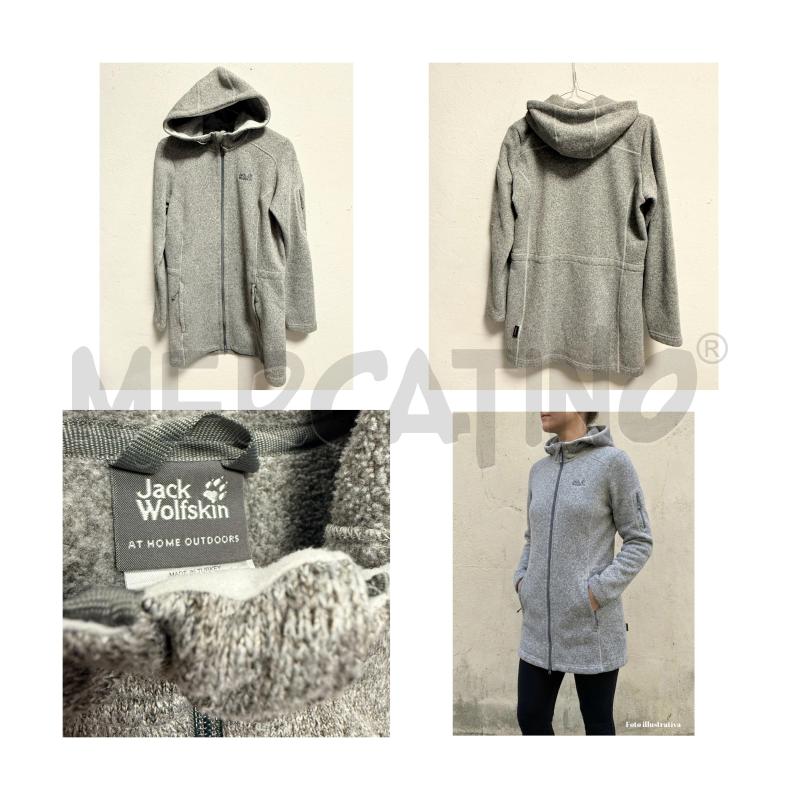 FELPA D JACK WOLFSKIN GRIGIA LUNGA | Mercatino dell'Usato Rovereto 1