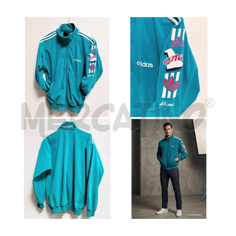 FELPA U ADIDAS VERDE CINILLIA CON PATCH MANICA SINISTRA | Mercatino dell'Usato Rovereto 1