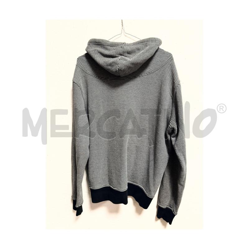 FELPA U GAUDI' GRIGIA/NERA RIGHE CON MARCHIO CUCITO CAPPUCCIO | Mercatino dell'Usato Rovereto 4