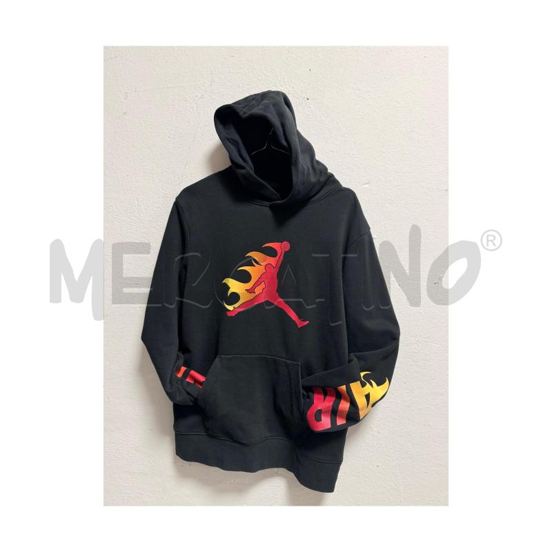FELPA U JORDAN 13/15A NERA CON JORDAN ROSSO | Mercatino dell'Usato Rovereto 2