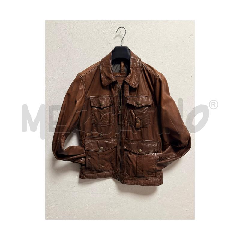 GIACCA D PELLE MASSIMO DUTTI MARRONE CUOIO | Mercatino dell'Usato Rovereto 2
