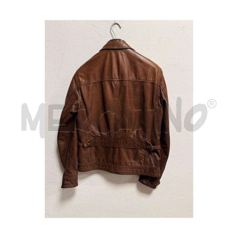 GIACCA D PELLE MASSIMO DUTTI MARRONE CUOIO | Mercatino dell'Usato Rovereto 3