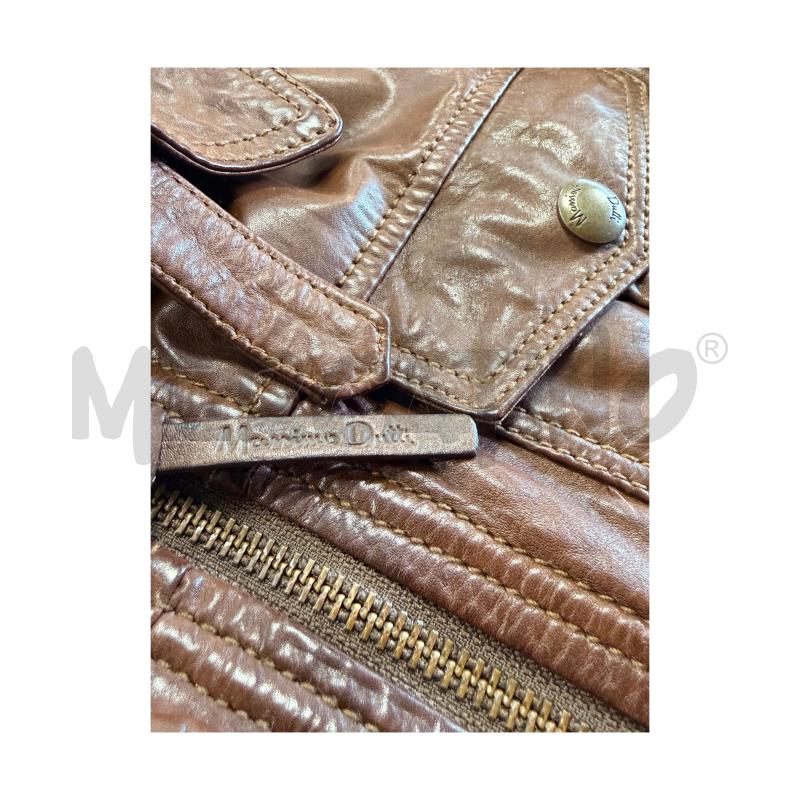 GIACCA D PELLE MASSIMO DUTTI MARRONE CUOIO | Mercatino dell'Usato Rovereto 4