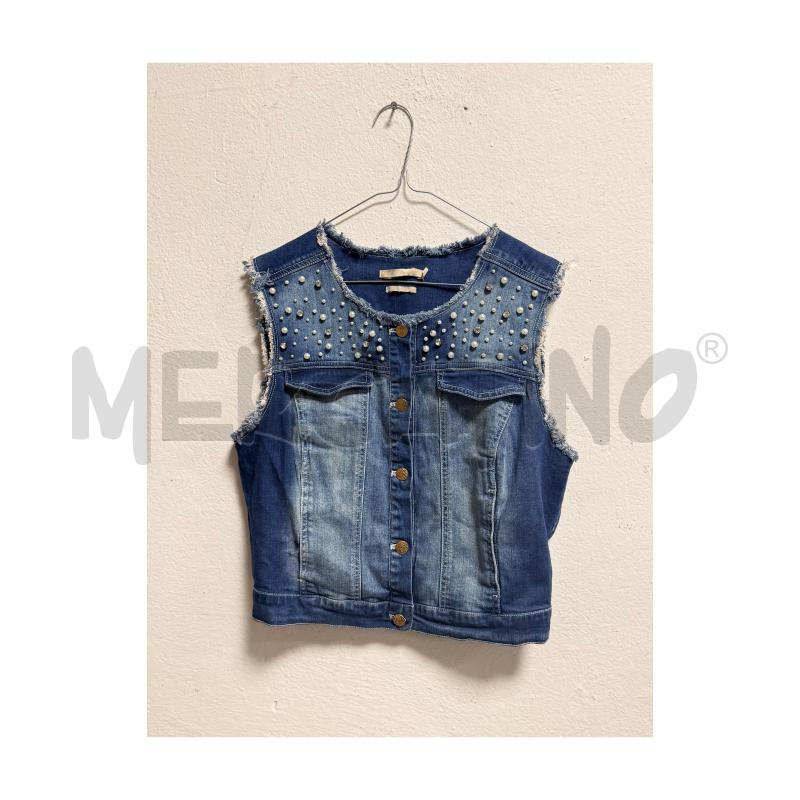 GILET D SILVIAN HEACH DENIM CON PERLINE E ZIRCONI TAGLIA  L | Mercatino dell'Usato Rovereto 2